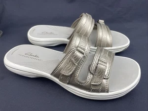Clarks Cloudsteppers Sport Slide Sandalen Breeze Piper Pewter Größe US 7 EU 37,5 - Bild 1 von 10