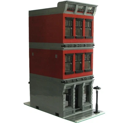 Fully Furnished Modular Building Bar with Interior 1638 Pieces MOC Build - Image 1 of 4