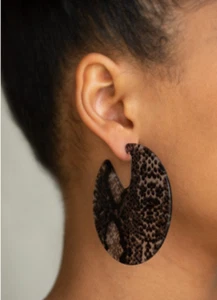 NEU PAPARAZZI VINTAGE SCHWARZ ACRYL OHRRINGE Sie wählen - Bild 1 von 7