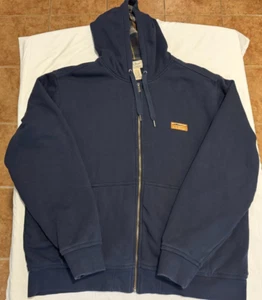 Sudadera con capucha con cremallera LL Bean Katahdin Iron Works para hombre - azul - talla L - 91 % algodón - Imagen 1 de 5