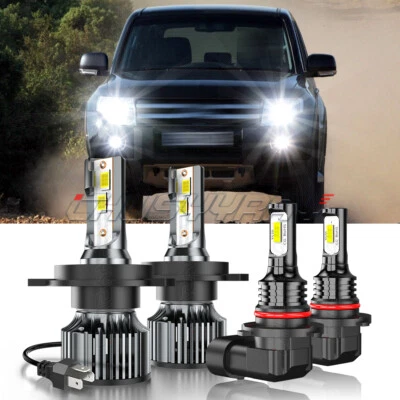 Combo 4x faros LED altos/bajos para Mitsubishi Montero 2001-2006 + luces antiniebla 6500K Foto 1 de 4