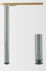 Gamba gambe regolabile cromo per tavolo scrivania 70 cm - Foto 1 di 1