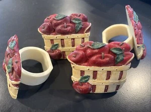 Canasta de manzanas anillos de servilleta, decoración de mesa de otoño, decoración de otoño, Acción de Gracias - Imagen 1 de 7