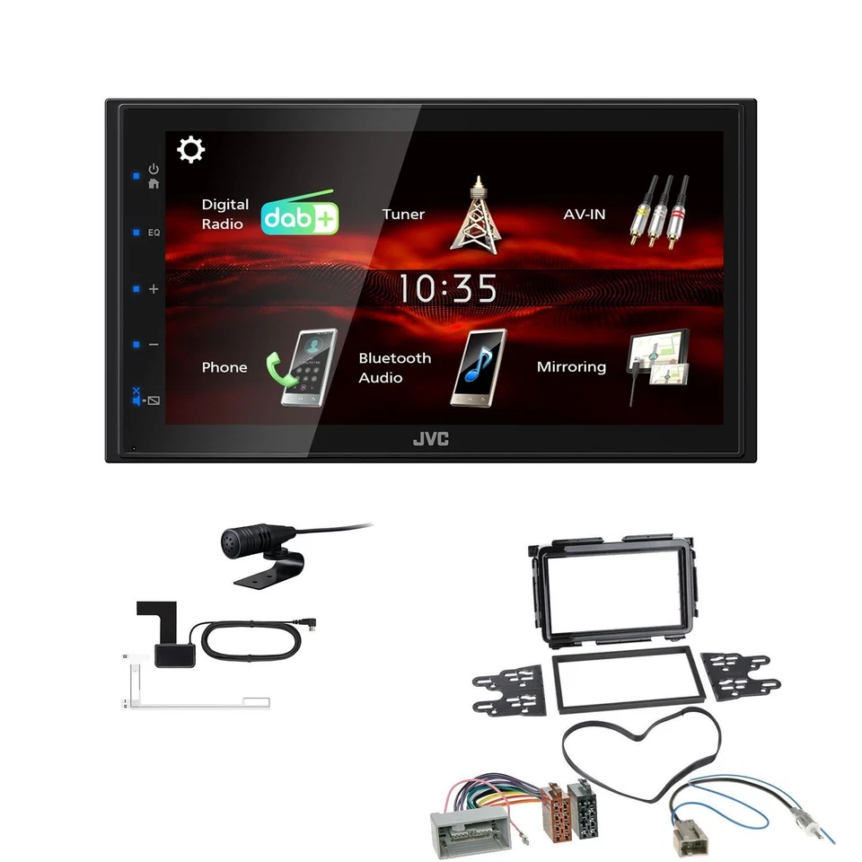 JVC KW-M180DBT 2DIN DAB+ Autoradio für Honda HR-V ab 2015 schwarz - Bild 1 von 4
