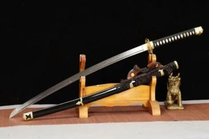 Handmade FullTang ClayTempere Tachi Japan Samurai Katana Sword BattleReady #1248 - Picture 1 of 9