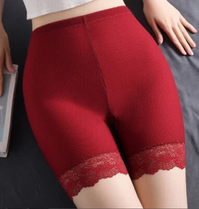 Leggings donna vita alta pizzo seta ghiaccio senza cuciture taglie forti sottopantalone sicuro 91631 - Foto 1 di 39