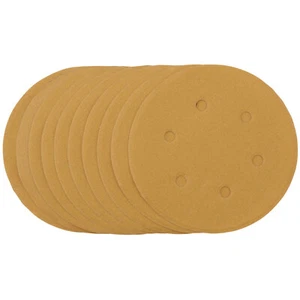 Draper 64257 Gold Sand. Discs-Hook&Loop 150mm 240 Grit 6 Dust Extract Holes 10Pc - Picture 1 of 1