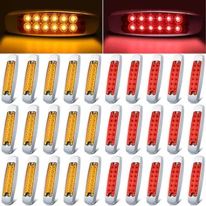 12 LED Side Marker Light 6.4" Clearance Truck Trailer Light for Peterbilt 12V - Picture 1 of 16