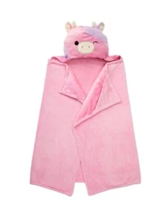 Squishmallows Kids Wearable Hooded Throw Blanket Patty the Pink Cow - Picture 1 of 1
