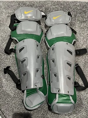 Nike Vapor Pro Catchers Leg Guards Baseball Green Yellow Adult 17" CT9041-326 - Image 1 of 4