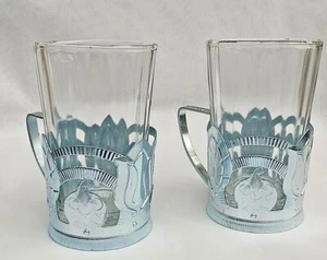 Tassenhalter sowjetischer Tee Vintage Glas Set Halter Untersetzer Dekor Küchentablett - Bild 1 von 12