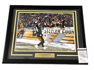 Pittsburgh Steelers Antonio Brown signed handsigniert 16x20 Bilderrahmen JSA COA - Bild 1 von 6