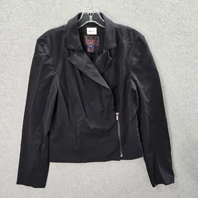 Chaqueta Blazer Vintage Ralph Lauren Mujer Mediana Negra Recortada Años 90 LEER Foto 1 de 4