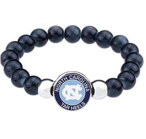 North Carolina Tar Heels Blue Womens Mens Chain Link Bracelet Jewelry Gift D1 Cover
