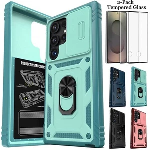 For Samsung Galaxy S25/S25+/ Ultra Ring Stand Hard Case Cover / Screen Protector - Picture 1 of 57