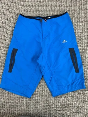 Pantalones Cortos Activos Vintage Adidas Alemania Para Hombre Azul Bolsillos Delanteros Talla 30 Foto 1 de 4