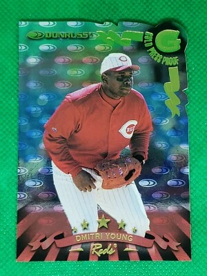 Dmitri Young 1998 Donruss #216 Gold Press Proof Parallel SN /500 Cincinnati Reds - Image 1 of 2