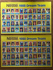 1988 Nestle Baseball Cards UN-CUT Sheets Set—Ryan, Clemens & Puckett—LOT of 5
