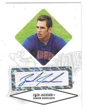 2004 JUST MINORS ZACH JACKSON JUSTIFIABLE AUTO #36 AUBURN DOUBLEDAYS