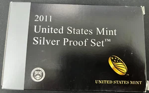 2011 SILVER US Mint PROOF SET. Complete 14-coin set with box & coa - Picture 1 of 8