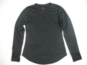 Cuddl Duds Climate Right Shirt Kids Youth Size S Black Thermal Long Sleeve - Picture 1 of 3
