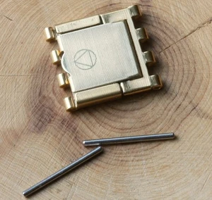 Cinturino NSA 7 file fibbia giallo placcato oro nuovo vecchio stock anni '60/70 parte bracciale NSA - Foto 1 di 4