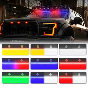2X 96LED Auto Blitzlicht Frontblitzer Warnleuchte Dash Strobe Notfall Warnung - Picture 1 of 23
