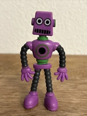 Keykraft Bendy Purple Robot 3.5” Bendable Figure Rubber Toy - Image 1 of 4