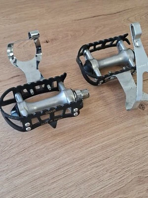 Retro Bicycle Parts KKT Chair Pedals with Brooks Toe Clips Size M - Image 1 of 4