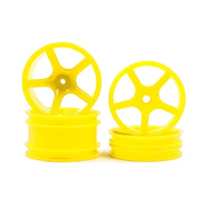 JC Racing 5 Spoke Front Rear Rim Set Yellow For Team Associated RC10 # JC-0004-Y - Picture 1 of 2