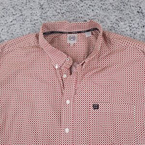 Cinch shirt Mens XXL Red Geometric Button Down Western Cowboy Date Long Sleeve