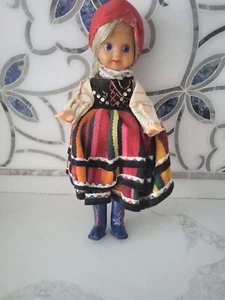 POLISH REGIONAL 13" DOLL LOWICZ ETHNIC COSTUME FOLKLORE 1980's POLAND VTG - Picture 1 of 10