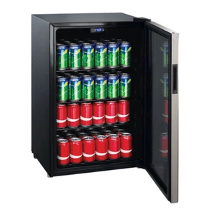 MINI FRIDGE 152 Can Capacity 4.5 Cu Ft Stainless Steel Soda Beer Refrigerator - Picture 1 of 9