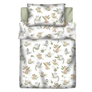 JUNGLE , SAFARI COT BED BEDDING SET DUVET COVER , PILLOWCASE, SHEET, BABY - Picture 1 of 7