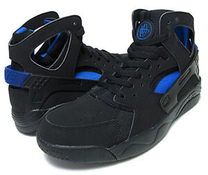Nike Flight Huarache Grade School Basketball Shoes 705281 001 New Black Blue 5.5