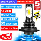 FOR BMW X5 2000-13 Z4 2003-08 4X H7 8000K LED Headlight Bulbs Kit High Low Beam BMW Z4