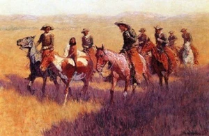 WESTERN ART POSTER Making Fun - Frederic Remington NEW - PRINT IMAGE PHOTO -G10 - Picture 1 of 1