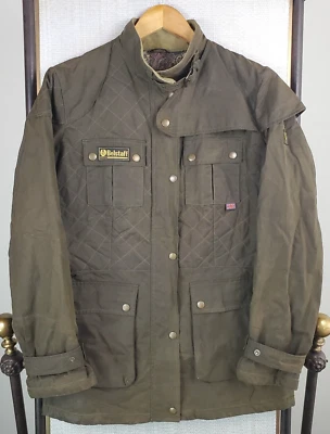 Chaqueta de campo BELSTAFF GOLD para mujer talla grande 46UK piel aceitosa motociclista cachemira Foto 1 de 4