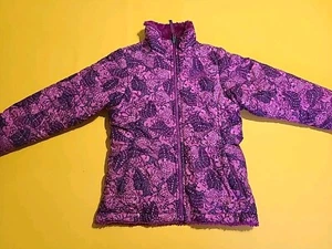 The North Face Mossbud Swirl Sherpa Reversible Jacket Coat Butterflies Sz M 10 - Picture 1 of 11