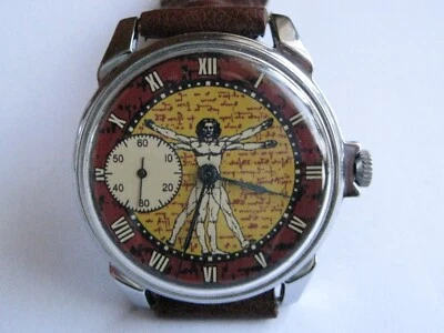 Reloj Pulsera MATRIMONIO Vintage Hombre Vitruvio Leonardo da Vinci URSS Foto 1 de 4