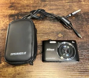 【AS IS】Nikon Coolpix S3700 Black Near Mint 20.1MP Language English JAPAN - Picture 1 of 9