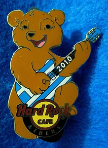 GUITARRA BANDERA OSO SERIE BANDERA NACIONAL GRIEGA Hard Rock Café PIN LE - Imagen 1 de 1