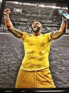 PORTERO DE LA COPA MUNDIAL AUTOGRAFIADO TIM HOWARD 16-20 ENMARCADO CELEBRANDO JSA CERTIFICADO - Imagen 1 de 5