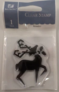 Reindeer with Mistletoe Clear Stamps Cling Rubber Stamp - Picture 1 of 1