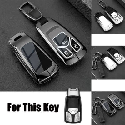Zinc Alloy TPU Car Smart Key Case Cover For Audi A4 A5 S4 S5 B9 Q7 M4 RS Q5 TTS - Image 1 of 4