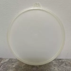Vintage Tupperware C Tab Lid 6” USA SEAL 227 Sheer Clear Round Replacement EUC - Picture 1 of 4