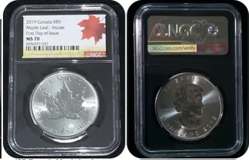 2019 S$5 Canada Maple Leaf 40 Anniversary Release MS70 First Day Issues - Image 1 of 4