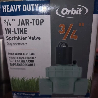 Orbit 3/4-inch In-Line Jar-Top Sprinkler Valve - 57460 - NEW - Image 1 of 3