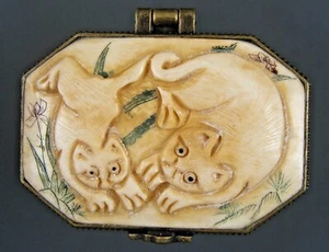 HANDMADE DECORATIVE BOX - CATS - Picture 1 of 4