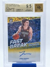 2022-23 DONRUSS OPTIC FAST BREAK SIGNATURES GOLD #3 JOSH GIDDEY